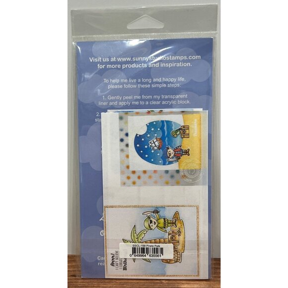 Sunny Studio Pirate Pals Clear Stamps Set SSCL-159 - Picture 2 of 3